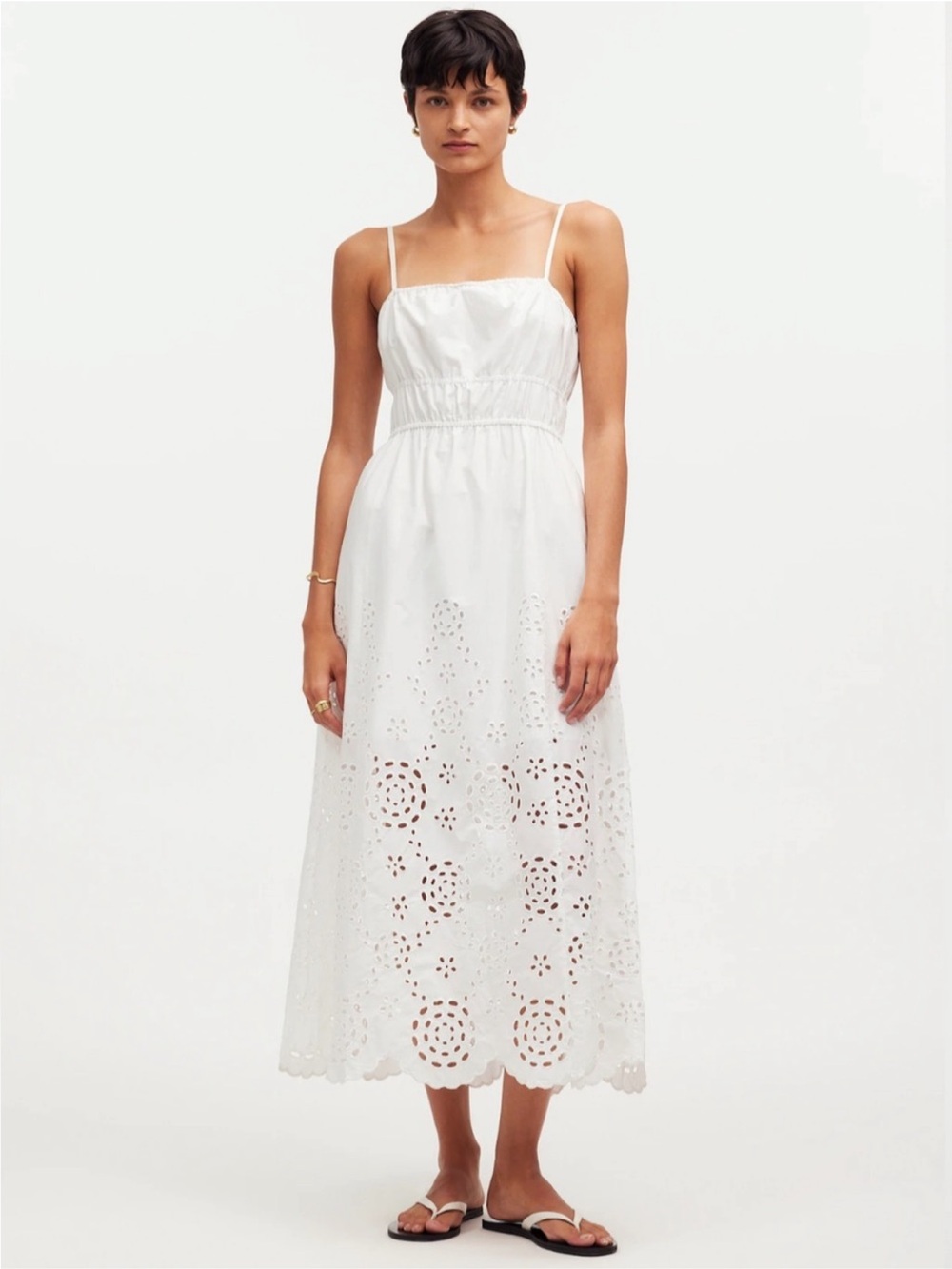 Madewell Dress 10 Embroidered White